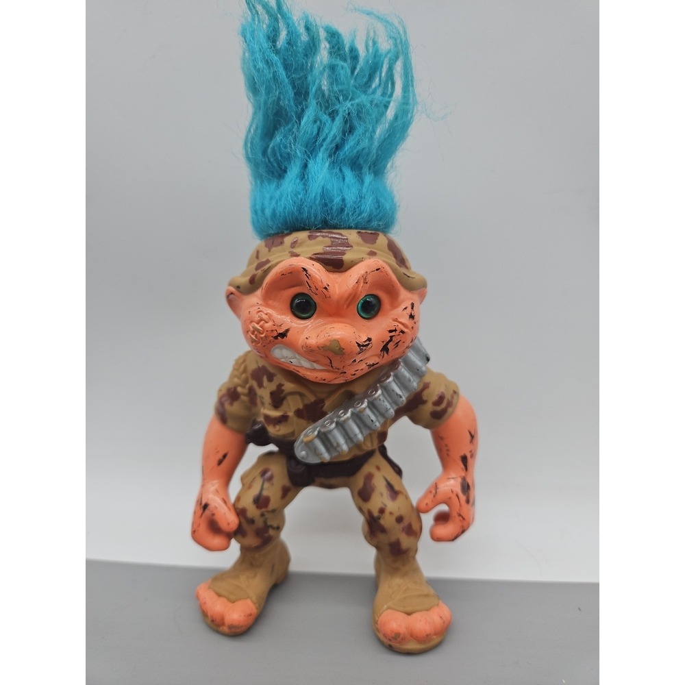 Vintage‎ 1992 Hasbro Battle Trolls General Army Camo Trooper Desert Storm